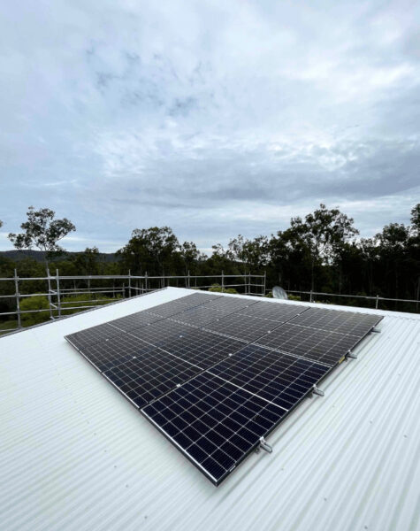 solar panels on residential metal roof