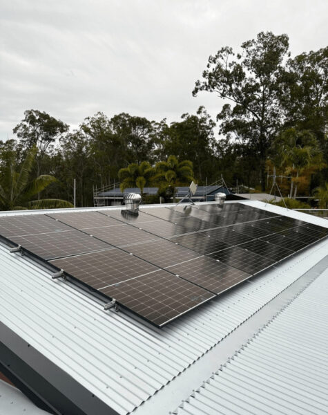 solar panel installation on metal roof